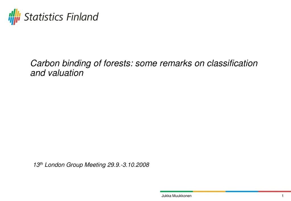 carbon binding of forests some remarks