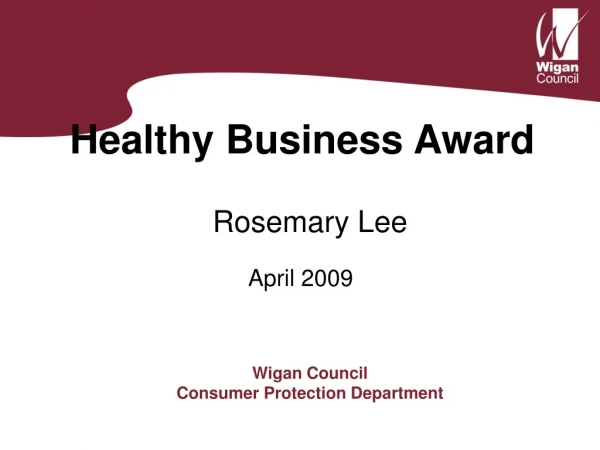 Healthy Business Award