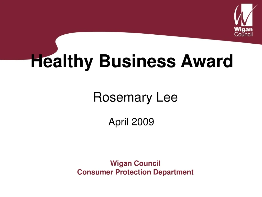 healthy business award