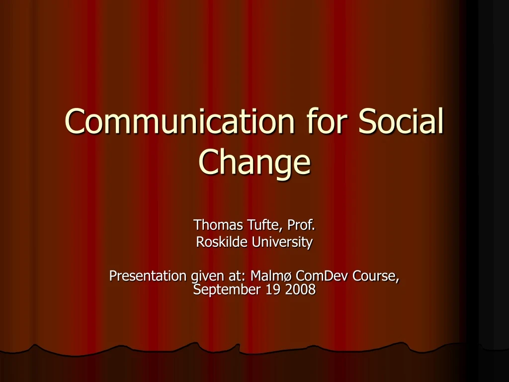 communication for social change