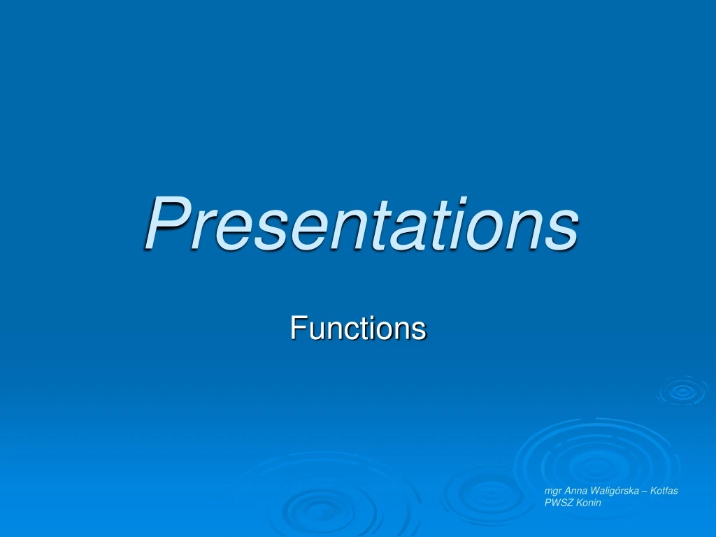 presentations