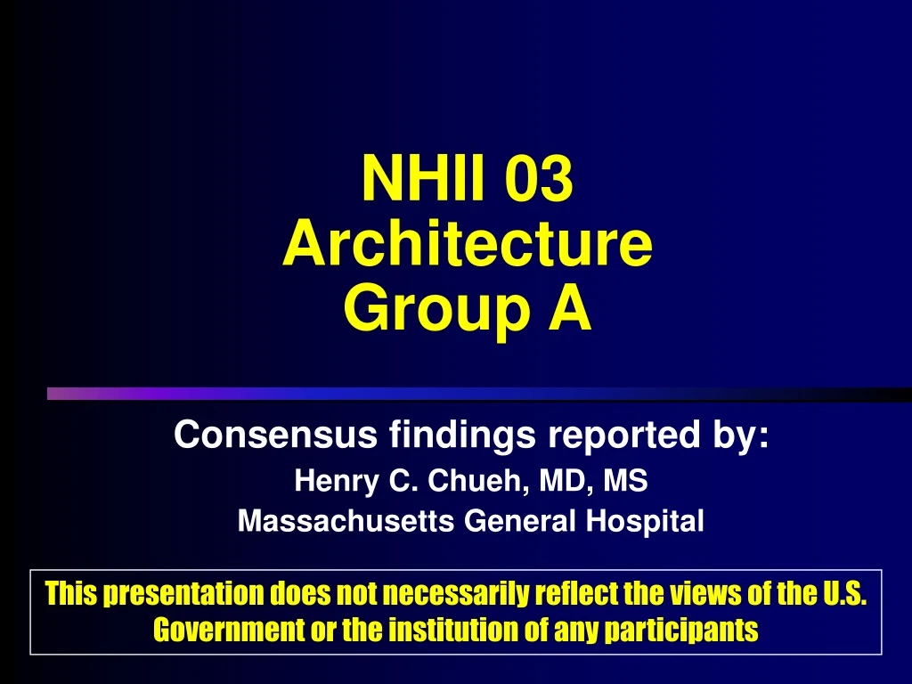 consensus findings reported by henry c chueh md ms massachusetts general hospital