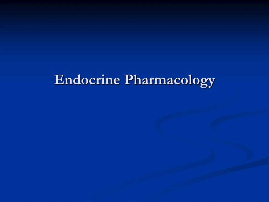 endocrine pharmacology