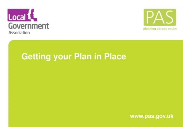 Getting your Plan in Place