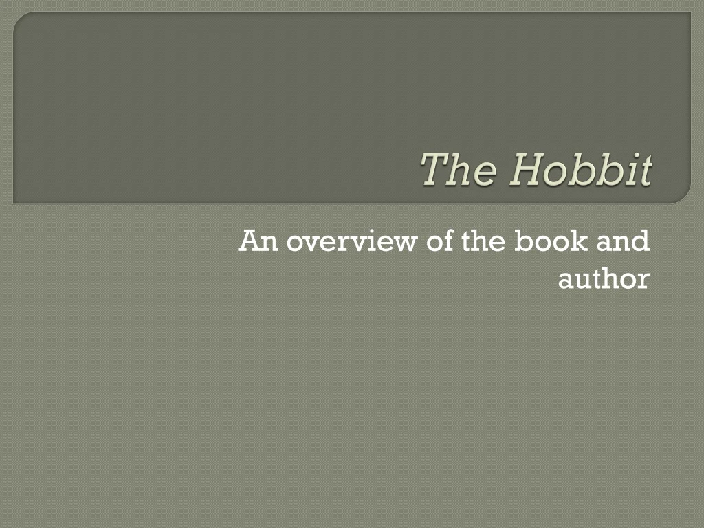 the hobbit