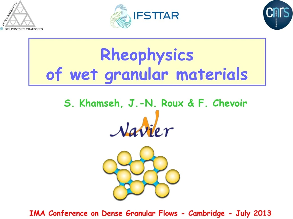 rheophysics of wet granular materials