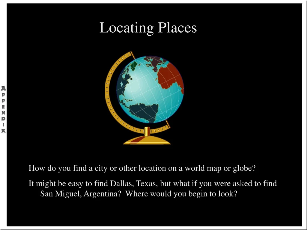 locating places