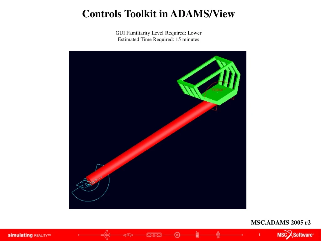 controls toolkit in adams view gui familiarity