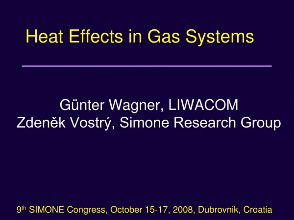 Heat Effects in Gas Systems