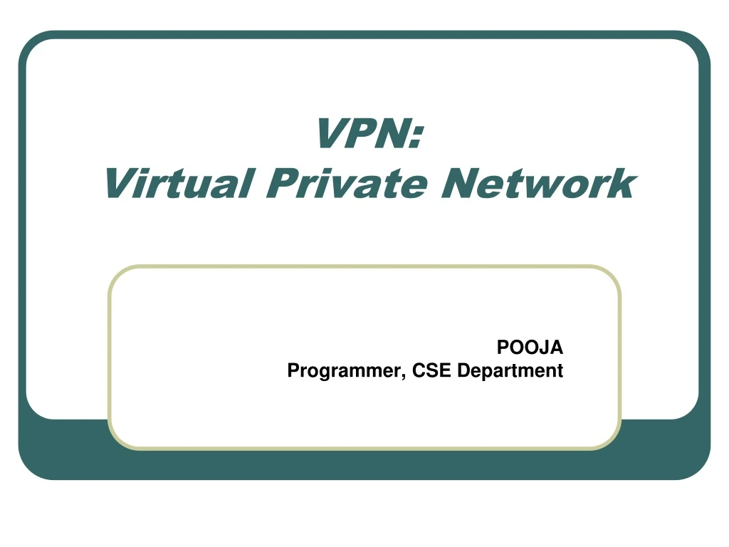 vpn virtual private network