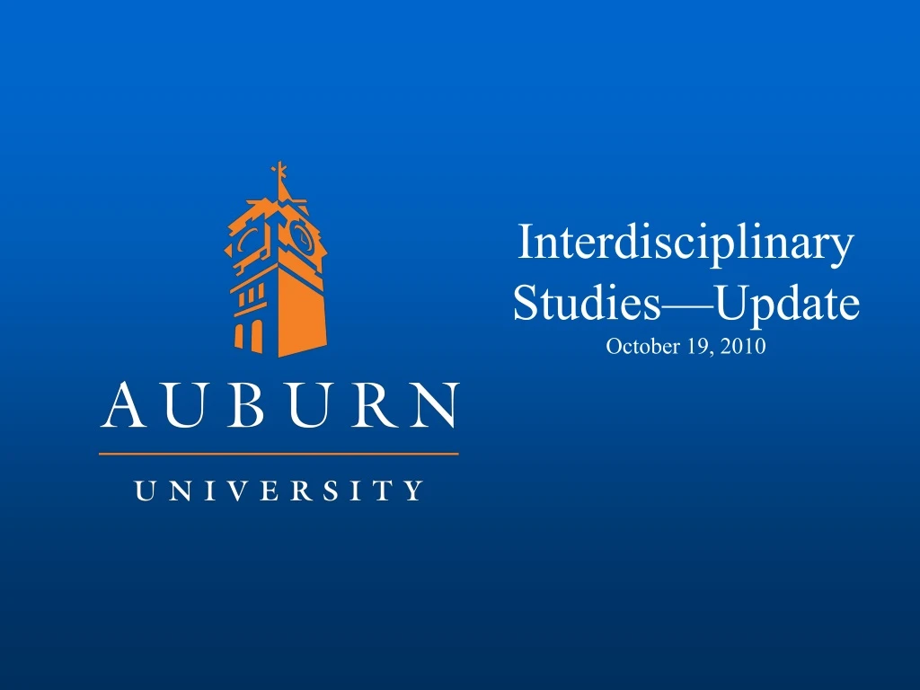 interdisciplinary studies update october 19 2010
