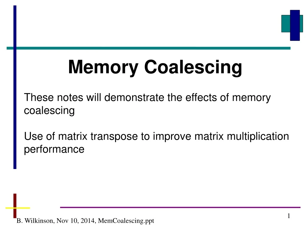 memory coalescing