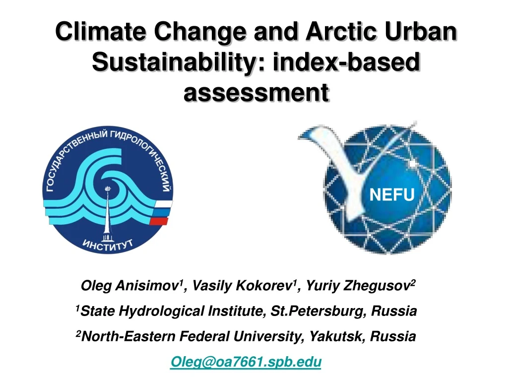 climate change and arctic urban sustainability