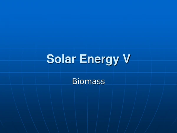 Solar Energy V