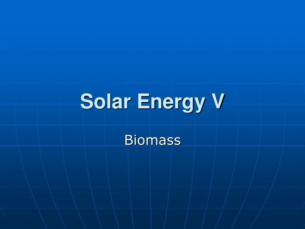 solar energy v