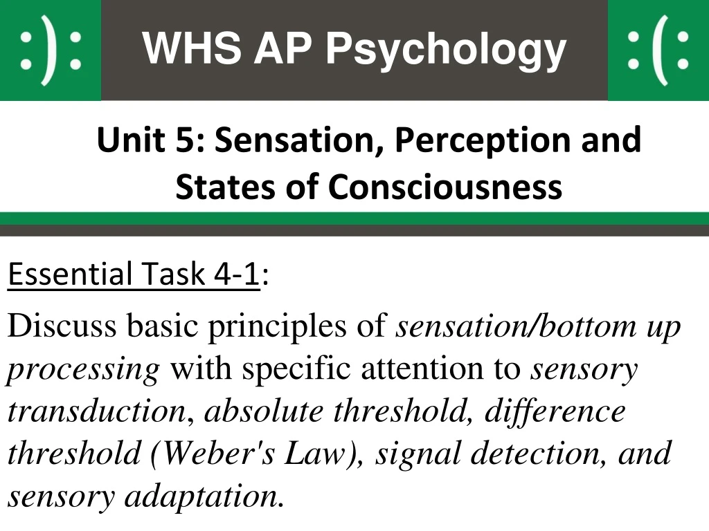 unit 5 sensation perception and states of consciousness