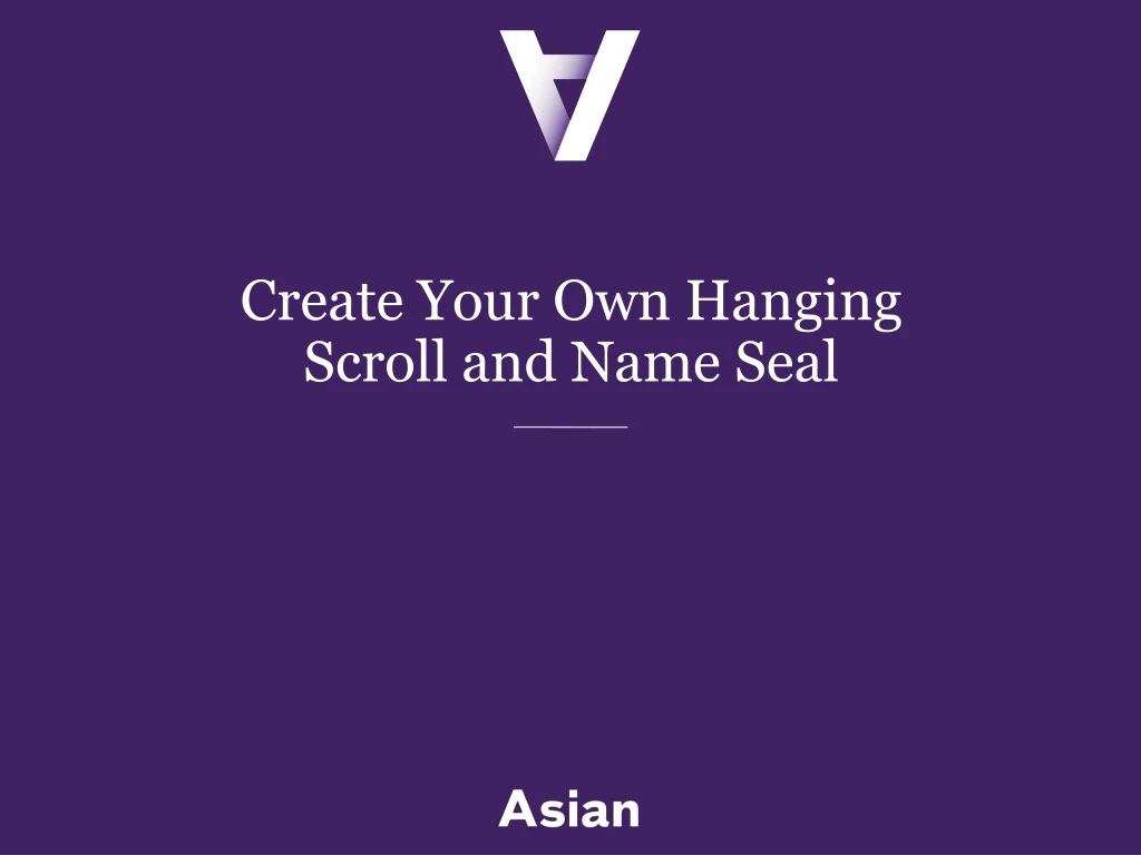 create your own hanging scroll and name seal