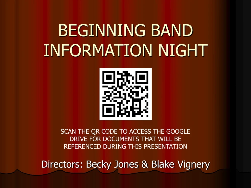 beginning band information night