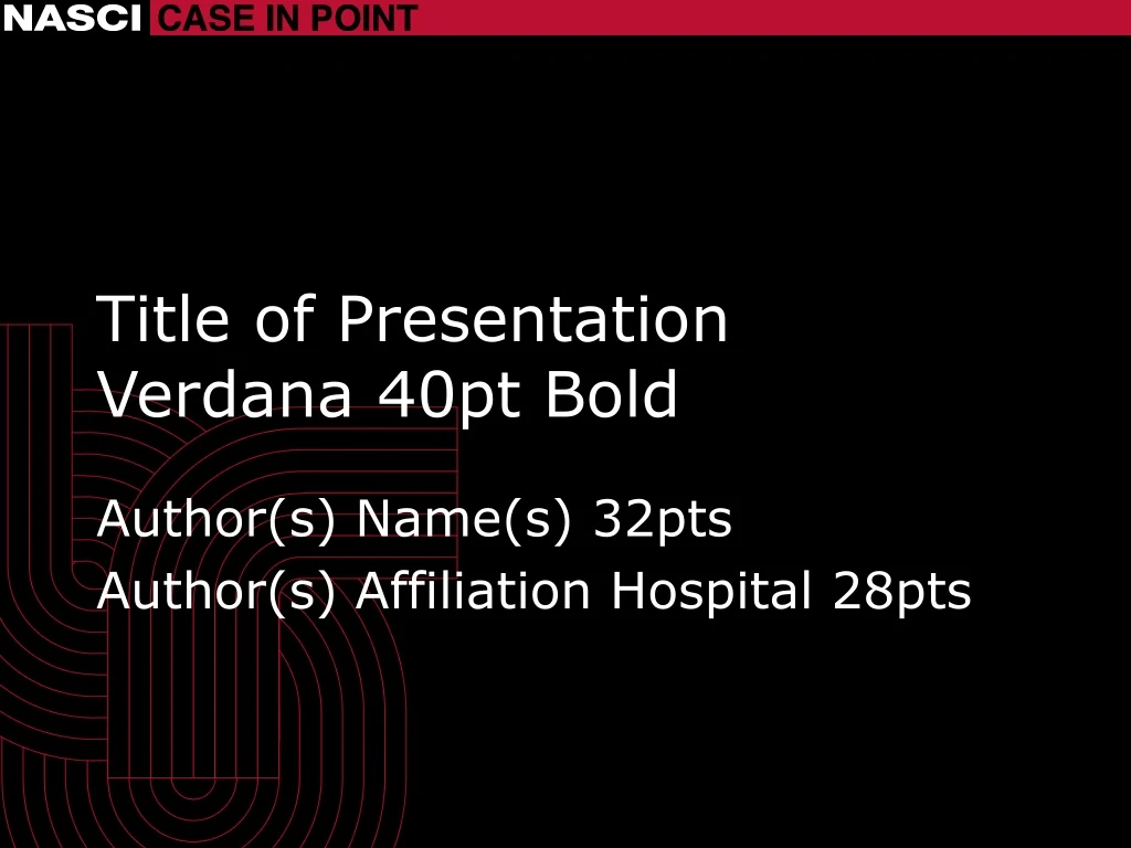 title of presentation verdana 40pt bold