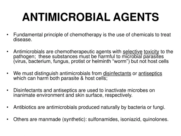 ANTIMICROBIAL AGENTS