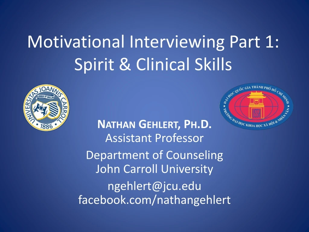 motivational interviewing part 1 spirit clinical skills