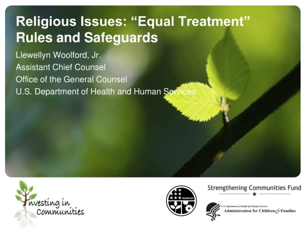 Religious Issues: “Equal Treatment” Rules and Safeguards