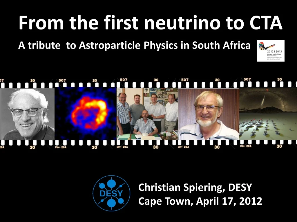 from the first neutrino to cta a tribute