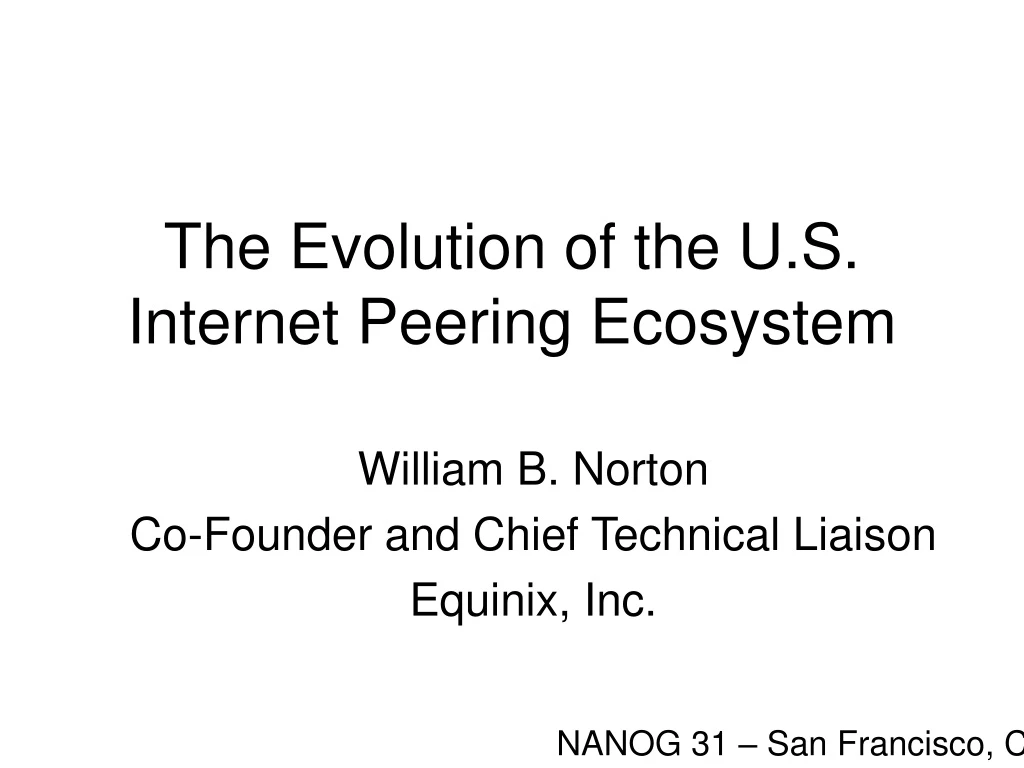 the evolution of the u s internet peering ecosystem