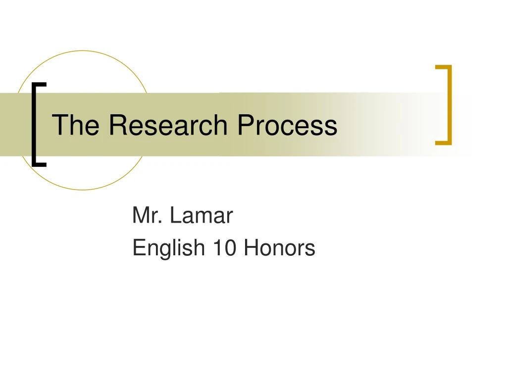 the research process