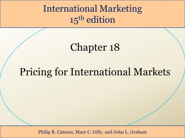 Chapter 18 Pricing for International Markets