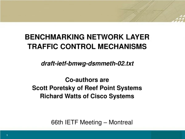 BENCHMARKING NETWORK LAYER  TRAFFIC CONTROL MECHANISMS draft-ietf-bmwg-dsmmeth-02.txt