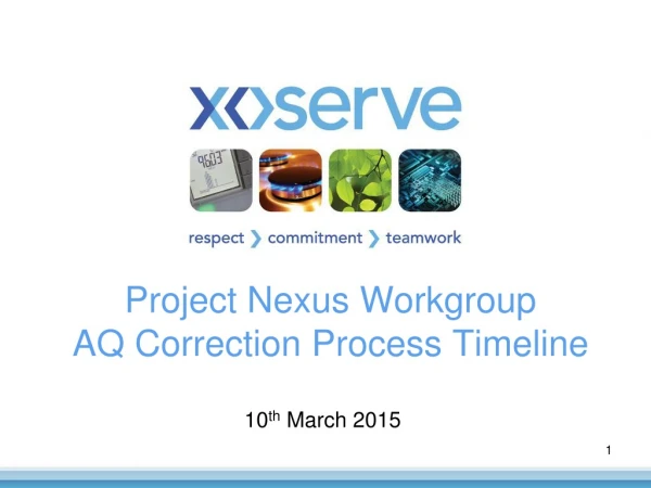 Project Nexus Workgroup AQ Correction Process Timeline