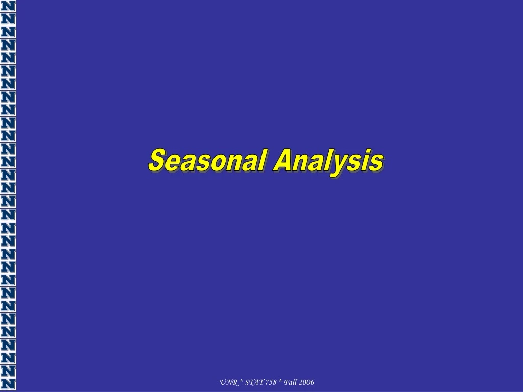 seasonal analysis