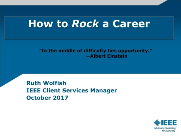 How to  Rock  a Career