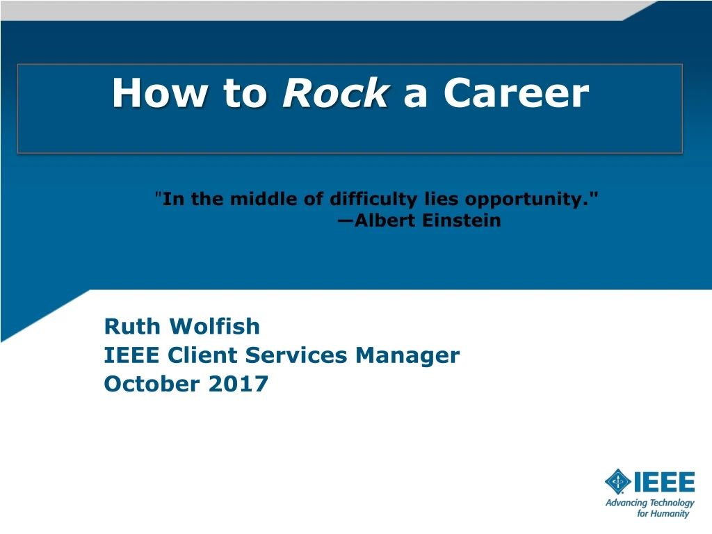 how to rock a career