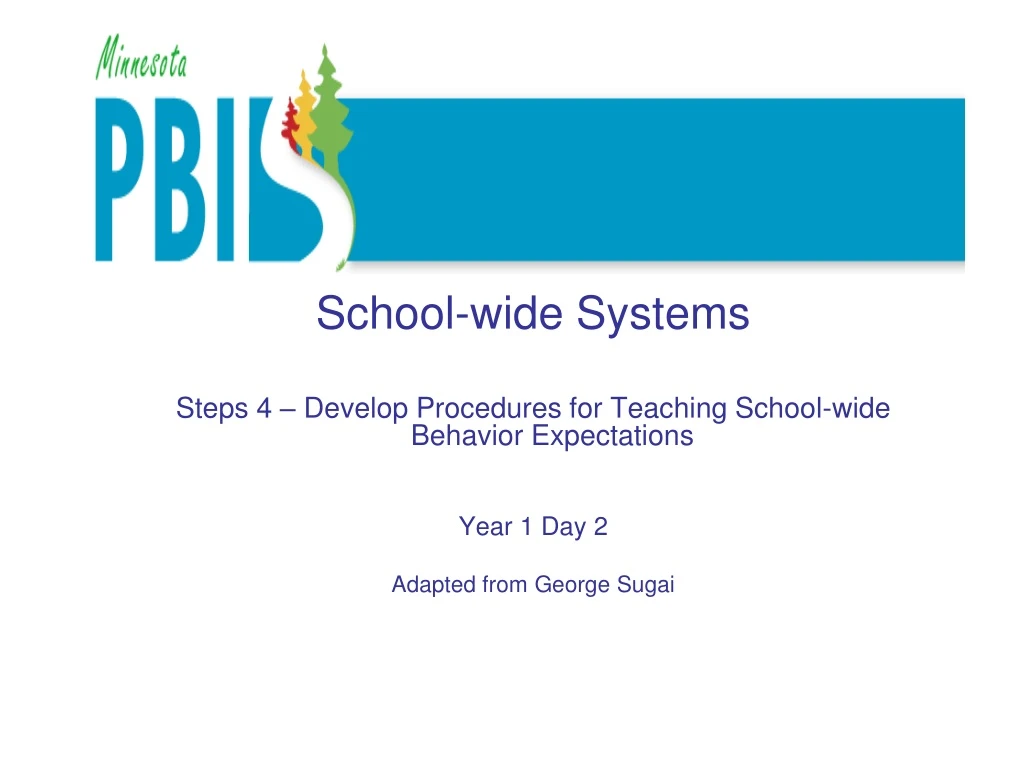 school wide systems steps 4 develop procedures