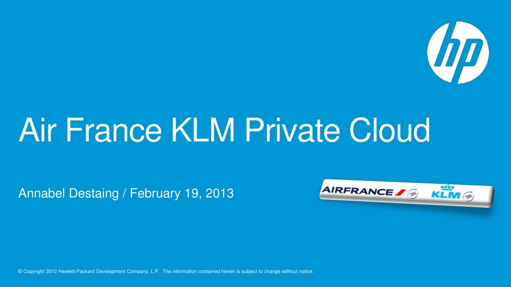 air france klm private cloud