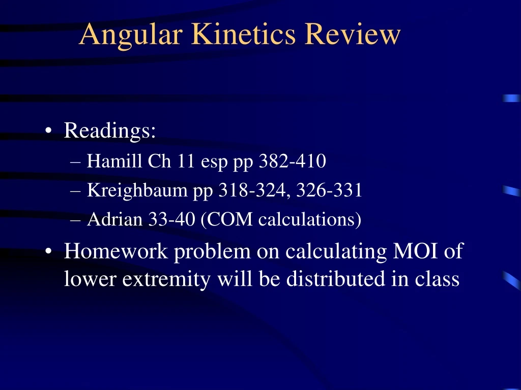 angular kinetics review