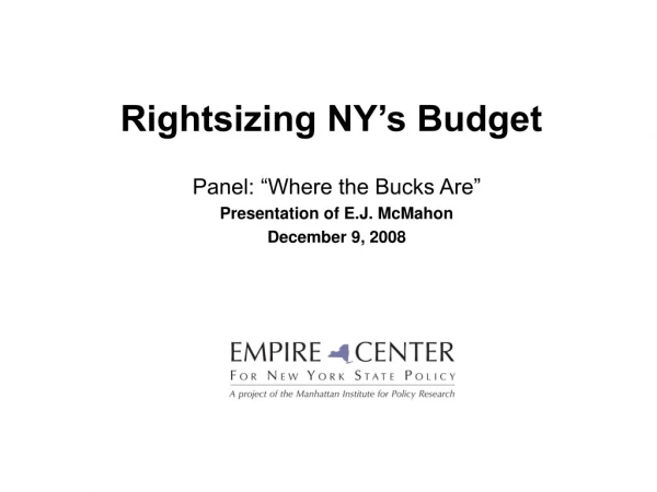 Rightsizing NY’s Budget