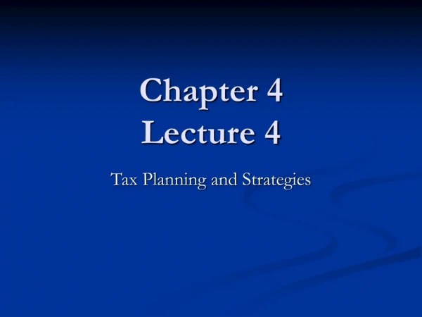 Chapter 4 Lecture 4