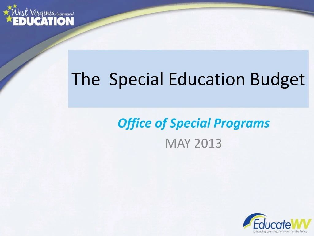 the special education budget