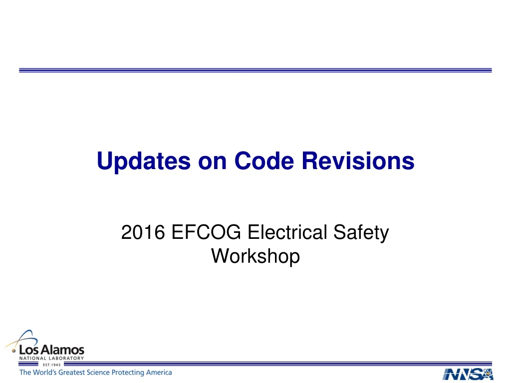 updates on code revisions