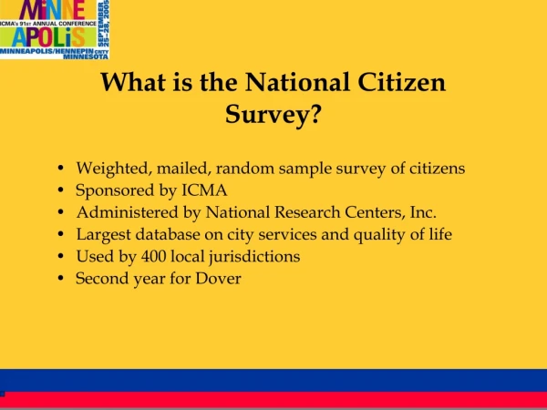 What is the National Citizen Survey?