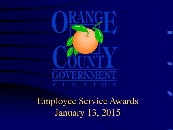 Employee Service Awards January 13, 2015