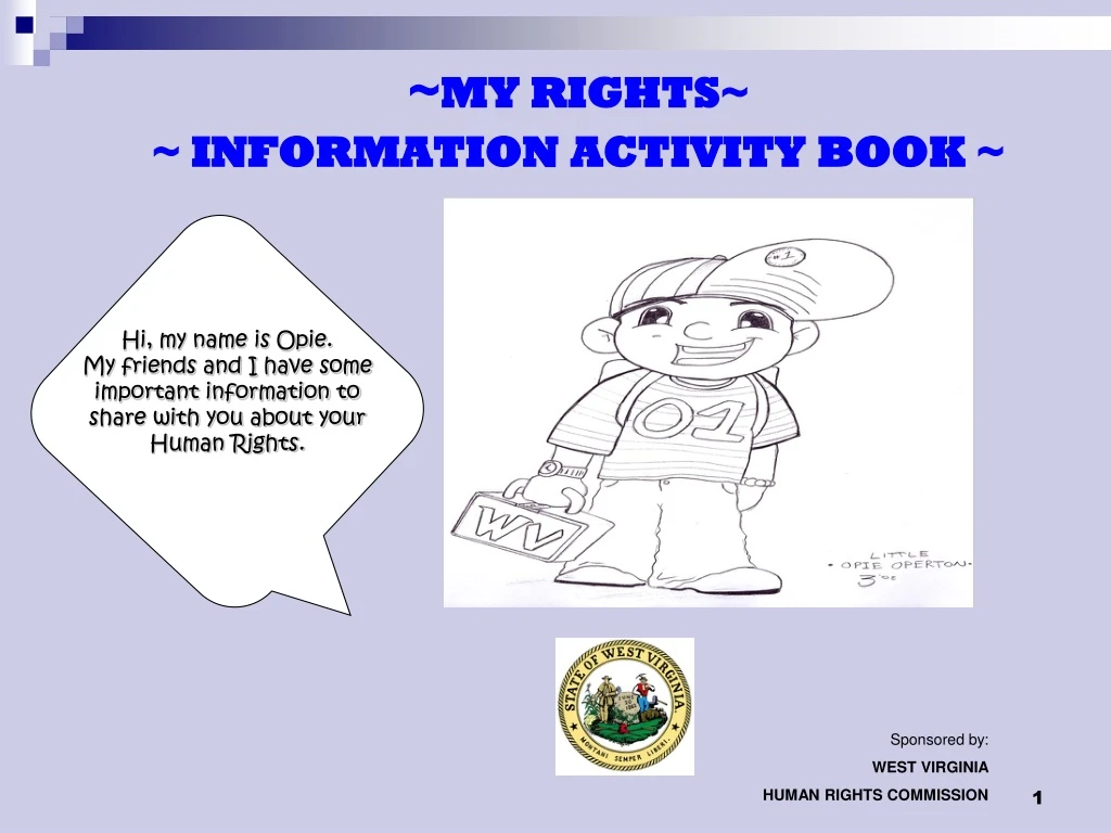 my rights information activity book