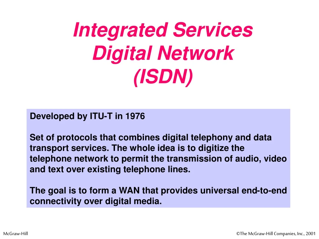 integrated services digital network isdn