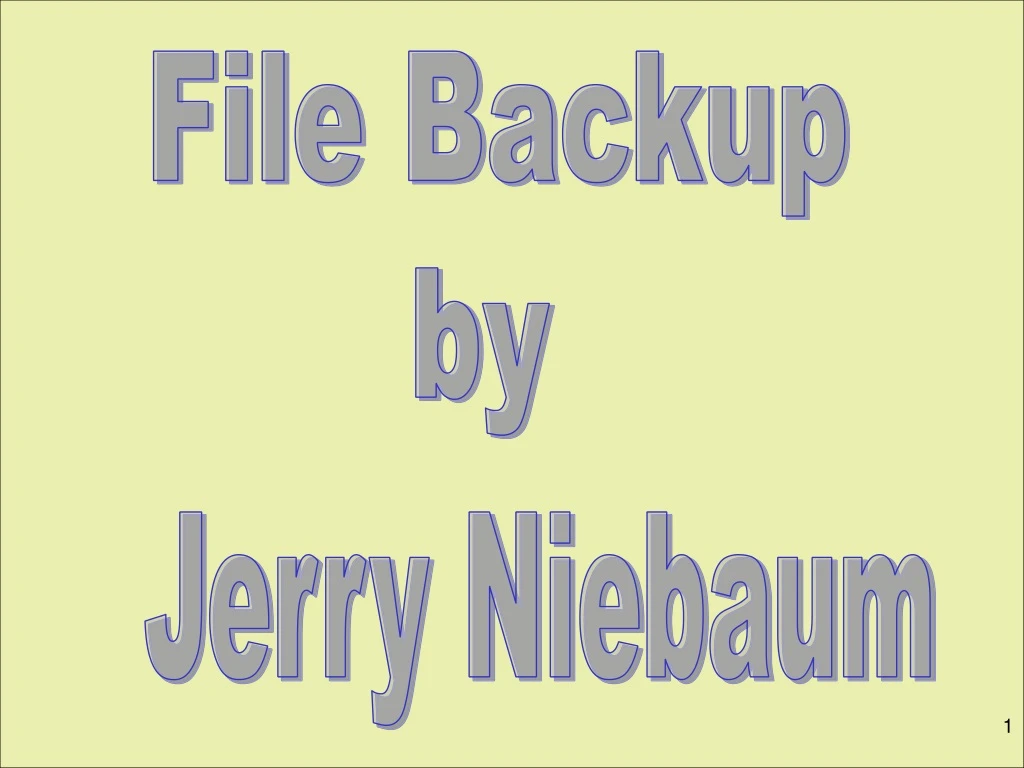file backup by