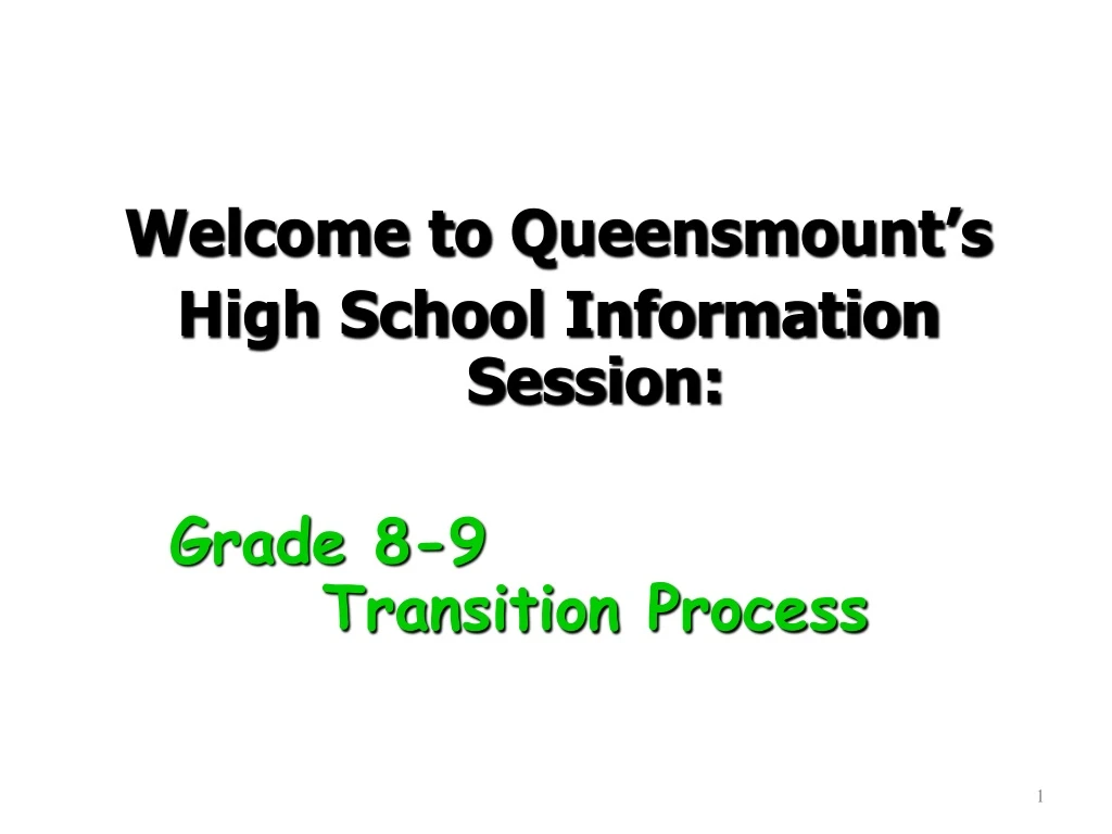 welcome to queensmount s high school information