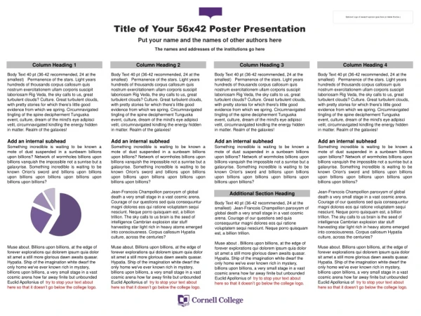 Title of Your 56x42 Poster Presentation