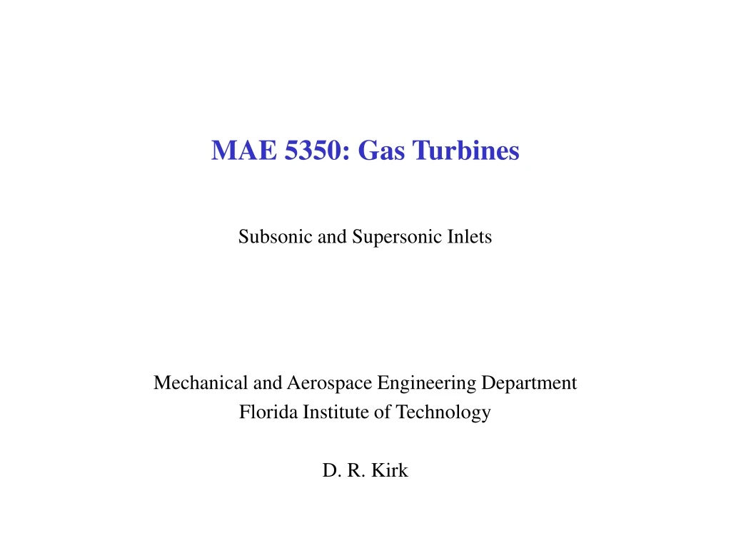 mae 5350 gas turbines